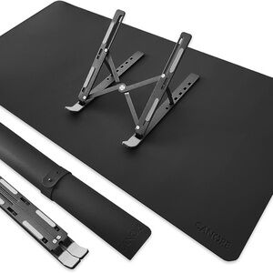 Desk Mat with Laptop Stand (Black)